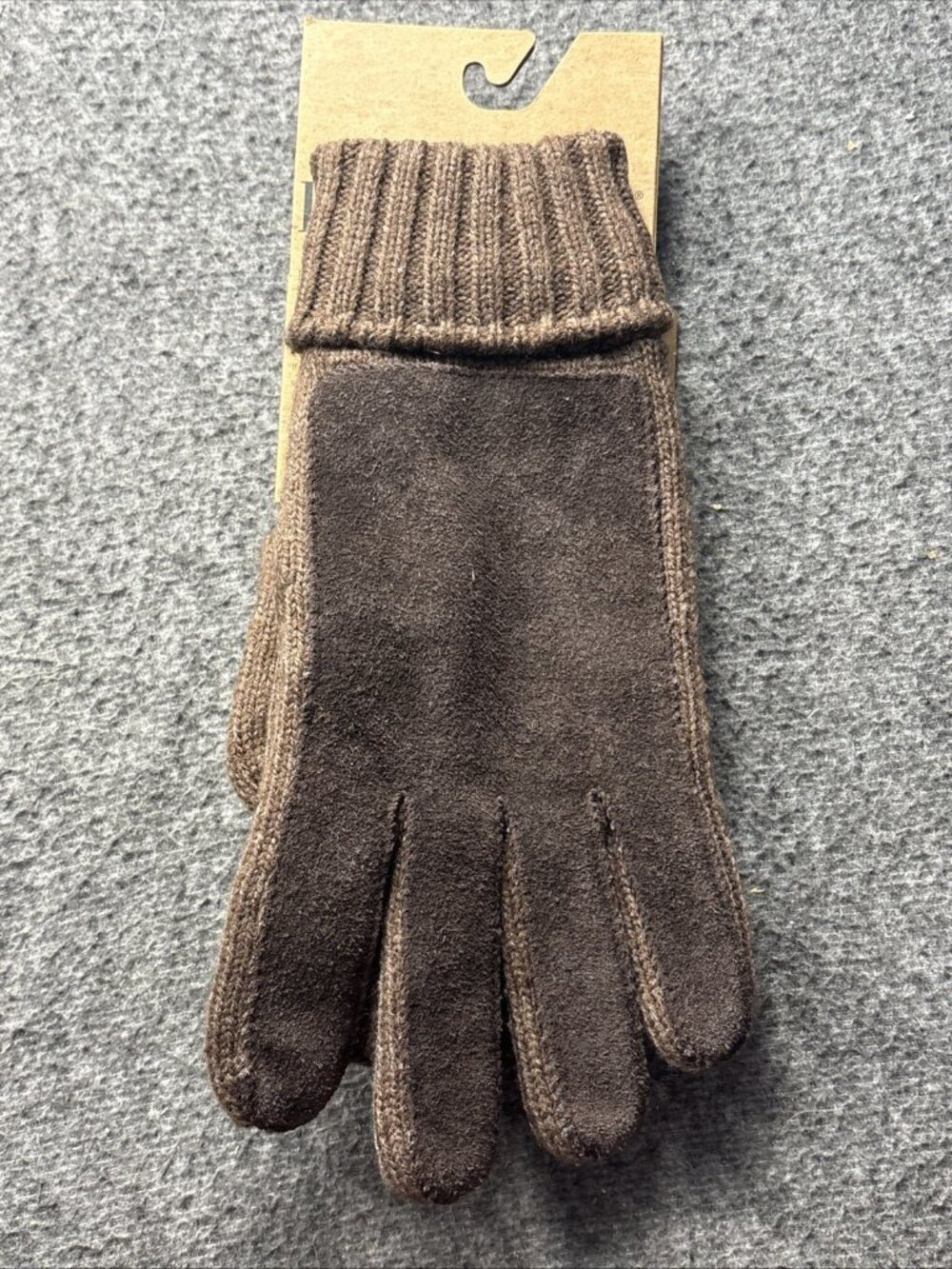 Isotoner Country Thinsulate Lined Brown Herringbone Men’s Gloves One Size NWT - Picture 5 of 7
